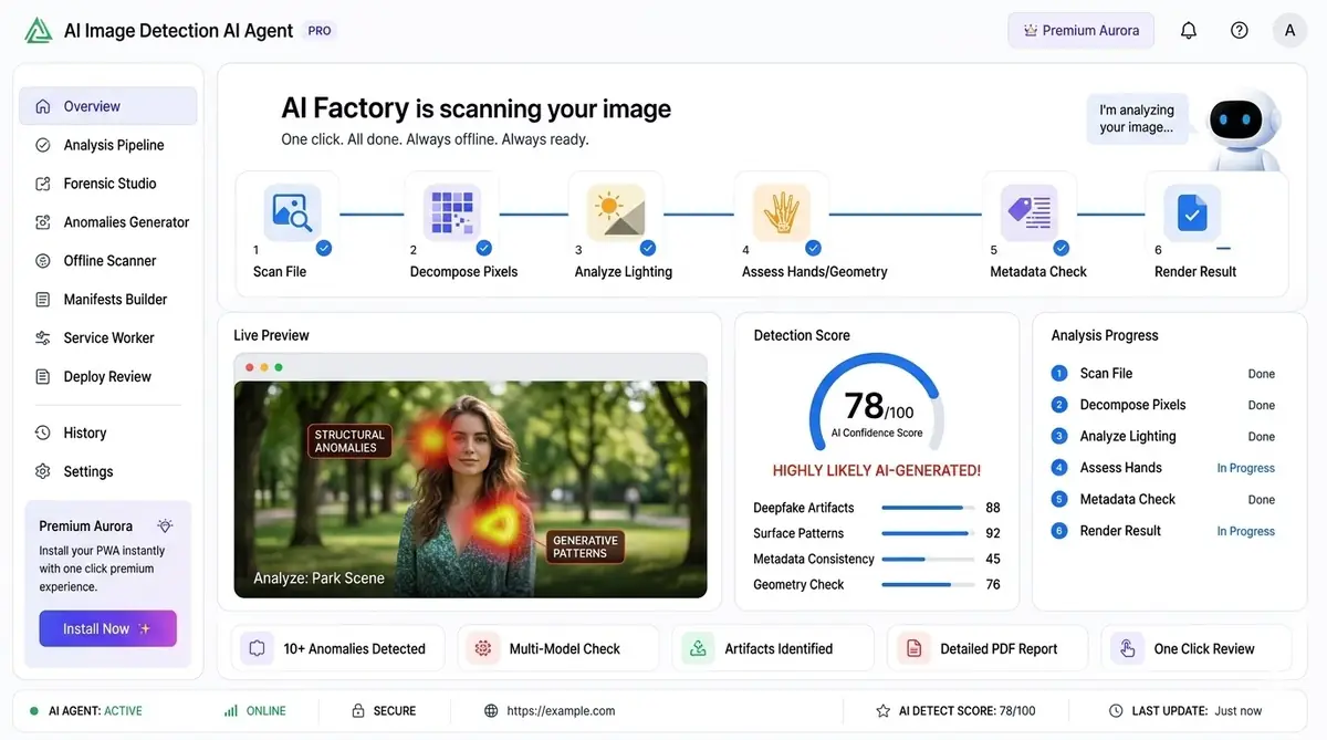 AI retina scan Game Master — example of the AI tool dashboard software